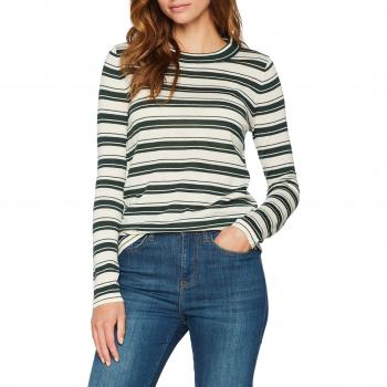 SELECTED FEMME Slfcosta LS Knit Stripe O-Neck B Noos, Camisa Manga Larga para Mujer,