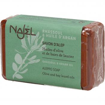 Najel Aleppo Soap with Argan Oil and Ghassoul 100g