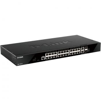 D-Link DGS-1520-28/E 24-Port Gigabit Smart Managed Stackable Switch with 2x 10GbE and 2x SFP+ Ports, Layer 3, 1U Rackmount