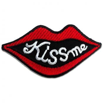 Kiss Me - Parches termoadhesivos bordados aplique para ropa, tamaño: 7 x 7 cm
