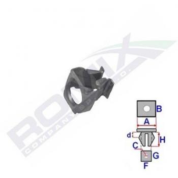 Cubierta de motor ROMIX C70126 con elemento de sujeción y grapa