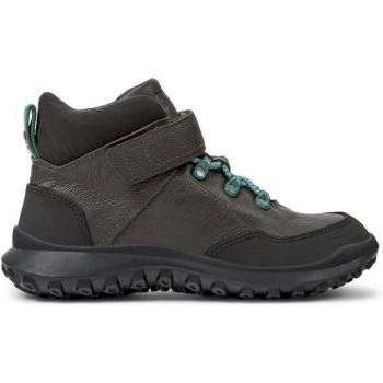 Camper - Botines de niños con tecnología Gore-Tex en color gris y verde, cierre adherente