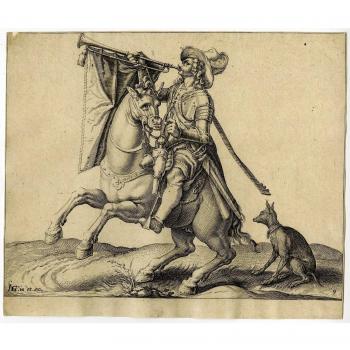 Rare envejecido Master print-bible-drunken-noah-heemskerk-muller-ca. 1570