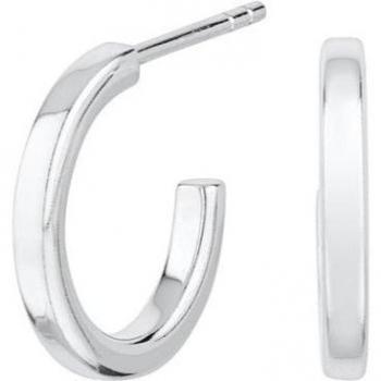 Itemporality SEA-100-155-01 Pendientes de Aro City para Mujer en Plata de Ley con Brazo Rectangular