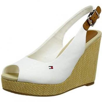 Sandalias Tommy Hilfiger Mujer Iconic Elena Sling Blanco 38