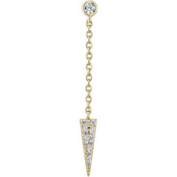 Piercing Earcandy Zua de Plata bañada en oro amarillo 18k