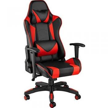 Silla de oficina Twink - Silla de escritorio moderna y ergonómica con laterales acolchados, reposacabezas y cojín lumbar extraíbles, ajustable para uso en despacho o como silla gamer