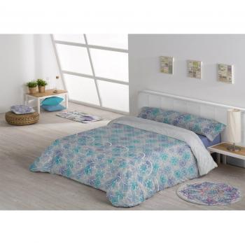 Stilia Nórdica Juego de 3 Piezas Almohada, Funda de Edredón y Bajera Elástica Ajustable, Modelo Hansel, Azulón, 220 x 240 cm, Cama de 135
