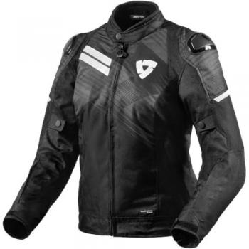 Chaqueta textil para motocicletas Revit Apex H2O para damas - Estilo Deportivo y Moderno - Color Negro - Talla 46