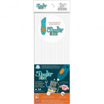 Plástico Compostable 3D para Doodler Start - Eco Blanco - 24 Piezas - 1 g