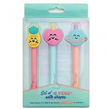 Mr. Wonderful Set de 3 Bolis con Formas Divertidas, Multicolor, 3 Unidad