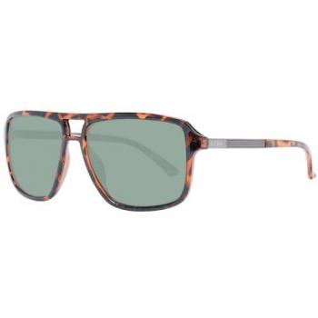 Guess GF5085 Dark Havana Green Aviator Sunglasses - Unisex, One Size, 100% UVA UVB Protection