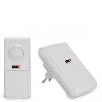 Kit Timbre Inalámbrico 1 Pulsador IP55, Distancia 150M, 36 Melodías Blanco