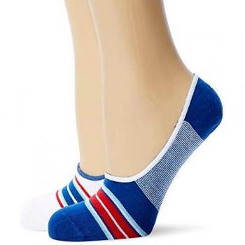 Tommy Hilfiger TH WOMEN SERAPE FOOTIE 2P Calcetines cortos, Azul