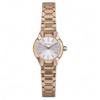 Reloj de Mujer BREIL NUEVO UNO Esfera PLATA Movimiento SOLO PLATA - 2 CUARZOS LANCETTE y PULSERA DE ACERO COLOR ORO ROSADO Mod. TW1915