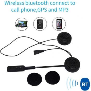 Auriculares Bluetooth 5.0 recargables manos libres para casco de motocicleta, accesorios eléctricos MH01