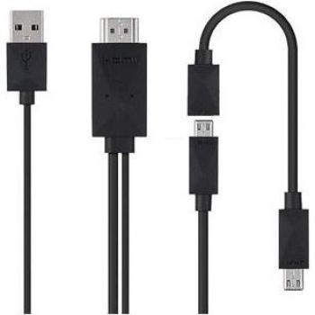 Cable Adaptador MHL Micro USB 5/11 Pin a HDMI para Smartphones y Tablets (HDTV)