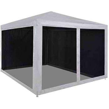 vidaXL Party Tent with 4 Mesh Sidewalls 3x3 m