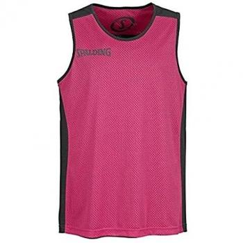 Spalding - Camisa de baloncesto, color negro / rosa,  talla 4XL