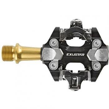Exustar EPM222TI Pedales de MTB, Unisex Adulto, Negro, 256 gr