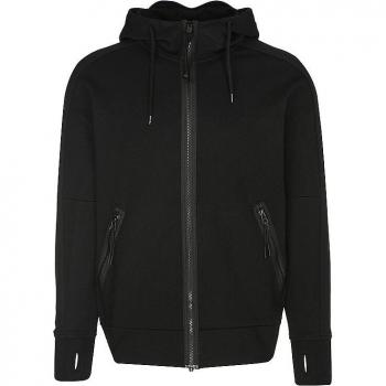 C.P. Company Men's Diagonal Raised Fleece Goggle Jacket in Black Nylon - Size 2XL