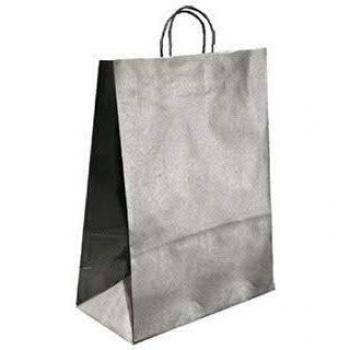 Liderpapel Bolsa Kraft Plata asa retorcida 270x120x360 mm (25 Unidades