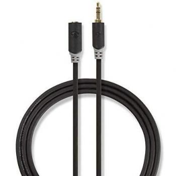 Nedis Cable de Audio Estéreo 3.5mm M - 3.5mm F 5.0m Antracita