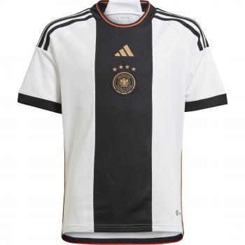 adidas Germany Home Junior Short Sleeve Jersey 2022, Colour: White, Size: 9-10 years
