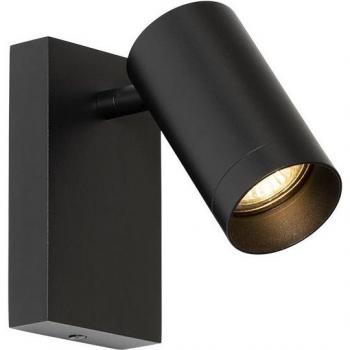 Aplique de pared inteligente negro ajustable Jeana Luxe - Aluminio y Acero - GU10 Max. 1 x 4.7 Watt