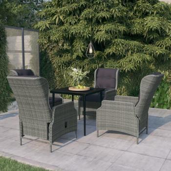 vidaXL 5-Piece Light Gray Patio Dining Set