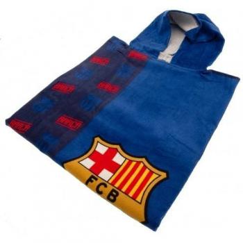 Toalla con capucha para niños del FC Barcelona, color marino y rojo, talla única