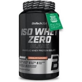 Biotech USA Iso Whey Zero Black Chocolate 908g - Proteína de Suero, sabor chocolate negro, 100% aislado de proteína de suero, bajo en carbohidratos y grasas, sin azúcares añadidos,
