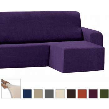 Eiffel Textile Adaptable Lavable Funda Brazo, Poliéster, Morado, Chaise Longue Corto Derecha