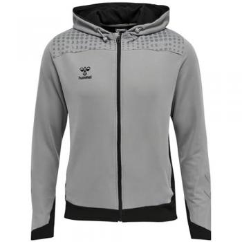 Sudadera con capucha Hummel hmlLEAD Gris 2XL con cremallera y poliéster