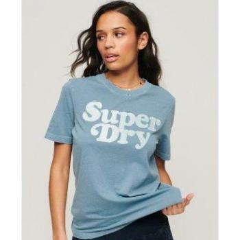 Camiseta Superdry Cooper Classic 70s azul mujer