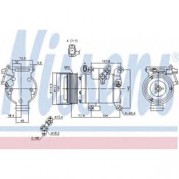 Compresor de aire acondicionado NISSENS 890045, tipo: compresor, características: modelo NIS 890045