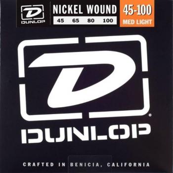 Dunlop DBN45100 Nickel Wound Medium Light Bass Strings Set (45-100)