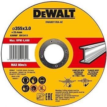 Disco de corte DeWalt para sierra tronzadora de metal 355 x 3 x 25.4 mm - Alta Performance