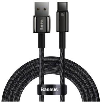 Baseus Cable USB a Tipo C de Tungsteno Dorado, 100W, 2m - Negro