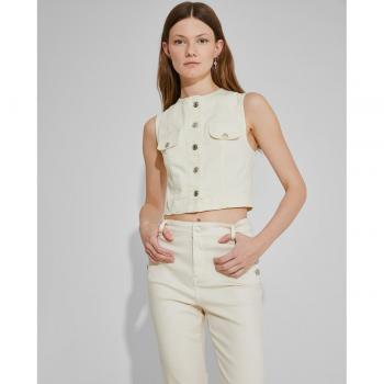 Chaleco crop de mujer Naëlle con botones