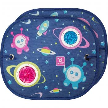 Ben Bat - Tapasol Circle Dream - Parasol Coche Bebé - Pack de 2 Unidades - Medidas 44 x 38 cm - Filtra el Sol con Bellos Colores - Protege al Bebé de los Rayos UV - Fijación con Ventosas