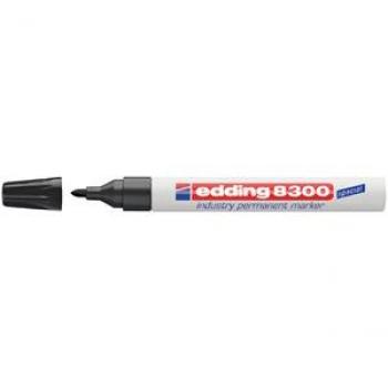 Rotulador Permanente Edding 8300 Negro (10 Unidades, Punta Redonda 1.5-3mm)