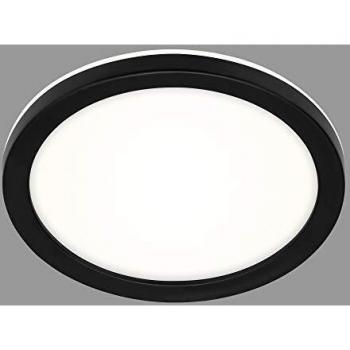 Panel LED Redondo Frankfurt, Ø 21 cm, IP44, Negro