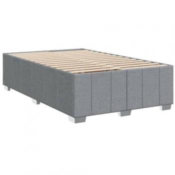 Estructura de cama sin colchón tela gris claro 120x190 cm vidaXL