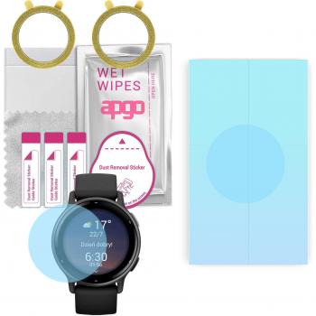 Protector de Pantalla Ultra Transparente 2x para Garmin Vivoactive 5, Film Hidrogel Flexible, TPU Suave con Capa de Posicionamiento y Fácil Instalación