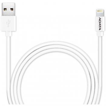 ADATA Cable Lightning a USB 2.0-A, 1m, Compatible con Apple iPad/iPhone/iPod, Color Blanco