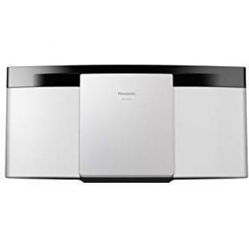 Microsistema Hi-Fi Panasonic SC-HC212EG-W, 20W, DAB+, Bluetooth, Reproductor de CD y USB, Diseño Vertical, Blanco