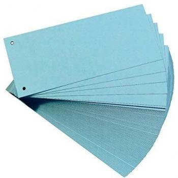 Oxford 100 tiras separadoras de cartón de color azul