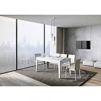 Mesa extensible 90x160/220 cm Cico blanco espatulado