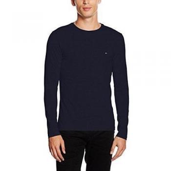 Tommy Hiliger, NEW STRETCH C-NK TEE L/S SF - Jersey para hombre, color navy blazer-pt, talla MD